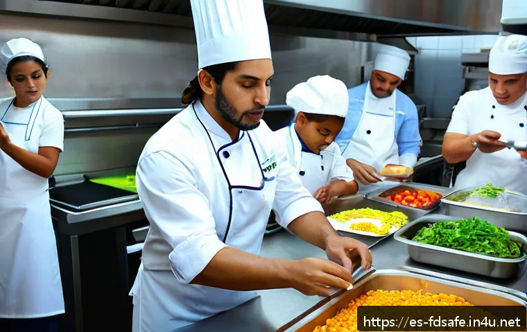 식품위생사 자격증을 활용한 컨설팅 - A professional food safety consultant conducting a detailed HACCP training session for a small famil...